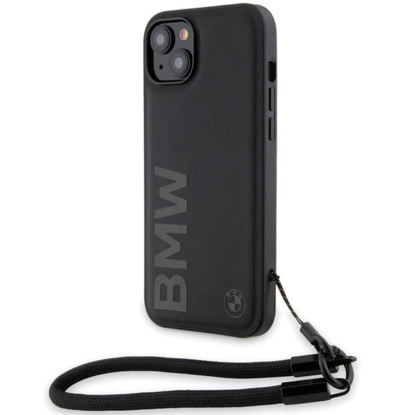 Maska za Apple iPhone 15 Plus, BMW, Signature Wordmark Cord, Crna