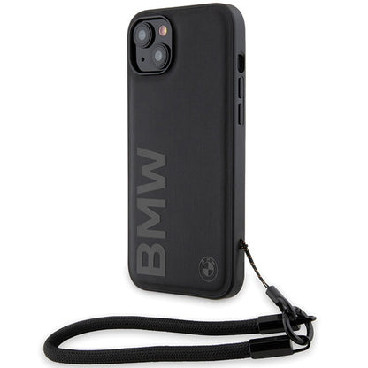 Maska za Apple iPhone 15 Plus, BMW, Signature Wordmark Cord, Crna