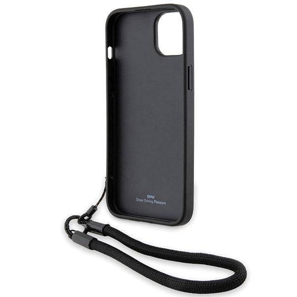 Maska za Apple iPhone 15 Plus, BMW, Signature Wordmark Cord, Crna