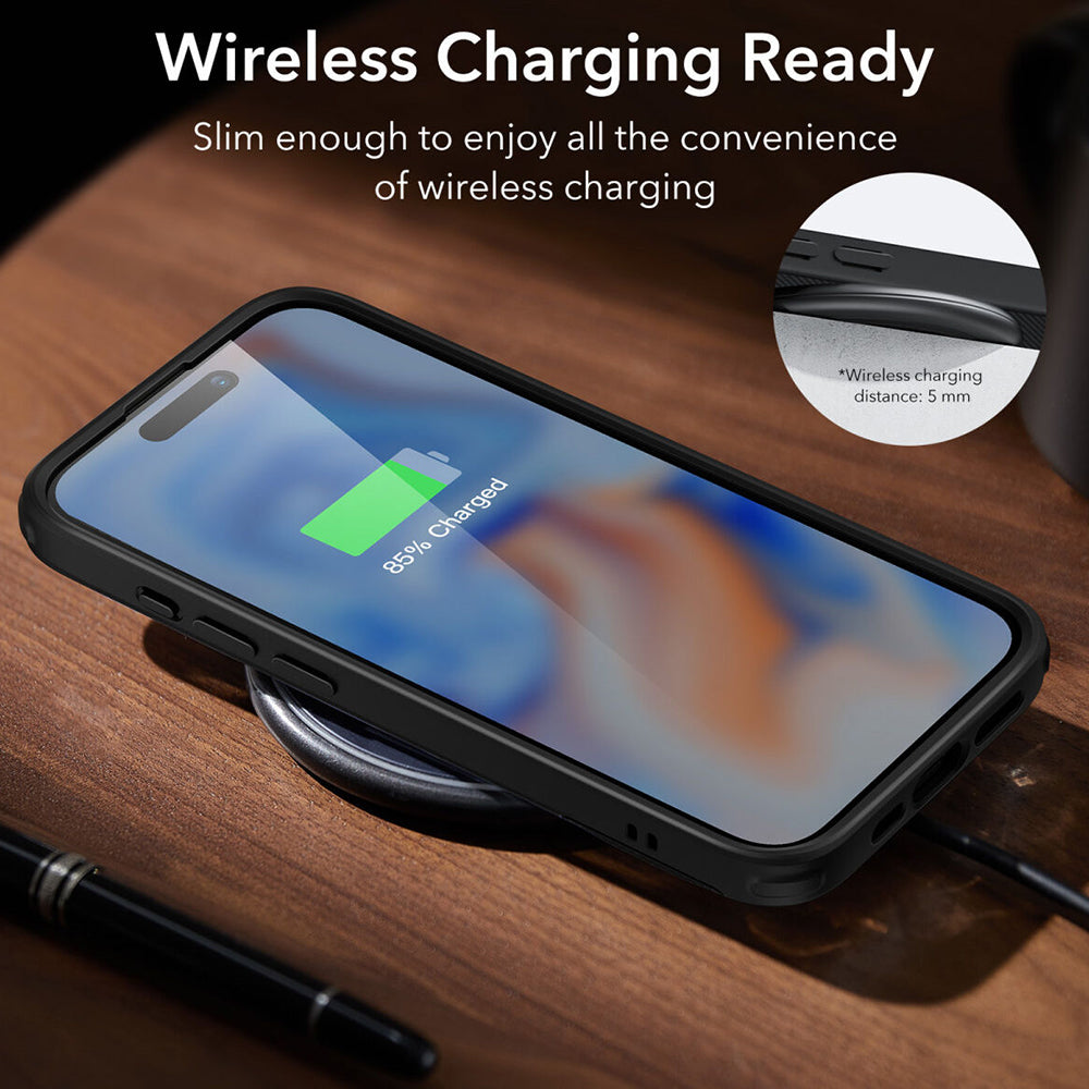 Futrola za Apple iPhone 15 Plus, ESR, Air Shield Boost Kickstand, Crna