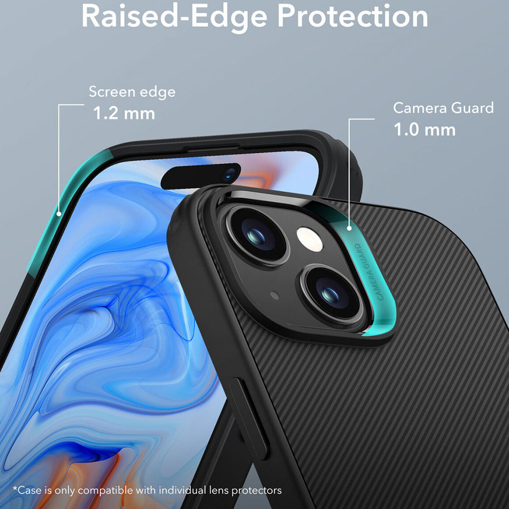 Futrola za Apple iPhone 15 Plus, ESR, Air Shield Boost Kickstand, Crna