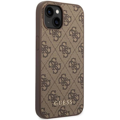 Futrola za Apple iPhone 15 Plus, Guess, 4G Metal Gold Logo, Smeđa