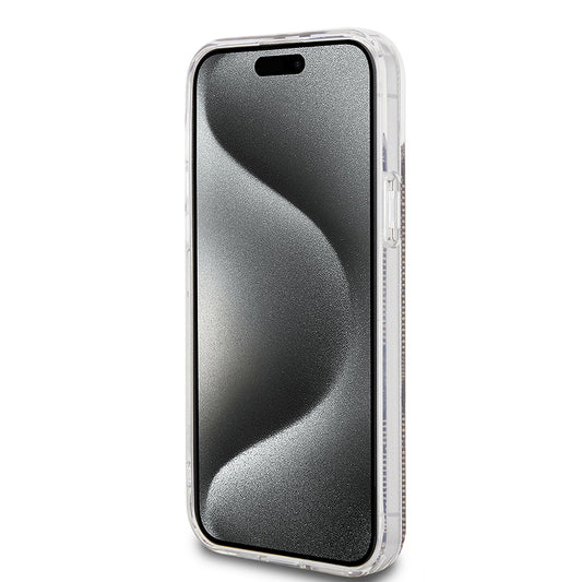 Futrola za Apple iPhone 15 Plus, Guess, IML 4G Gold Stripe, Smeđa