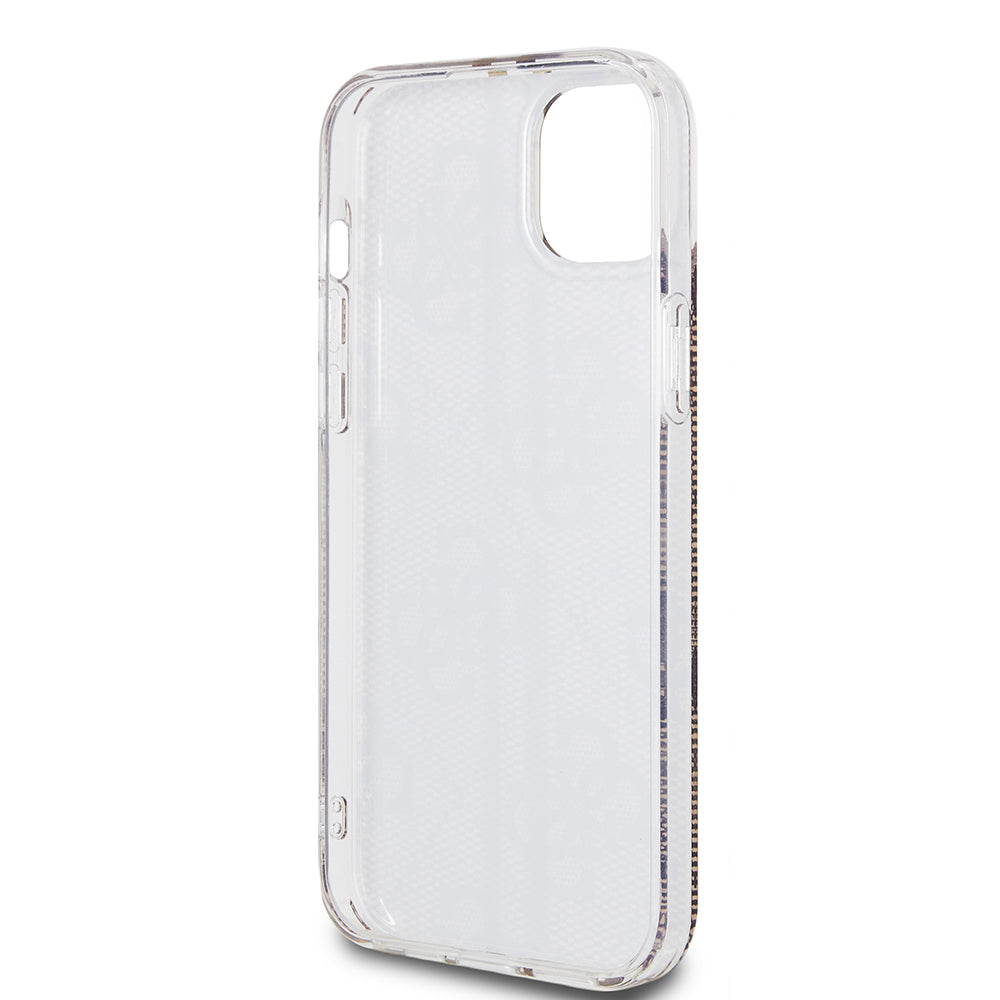 Futrola za Apple iPhone 15 Plus, Guess, IML 4G Gold Stripe, Smeđa