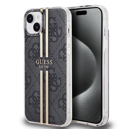 Futrola za Apple iPhone 15 Plus, Guess, IML 4G Gold Stripe, Crna