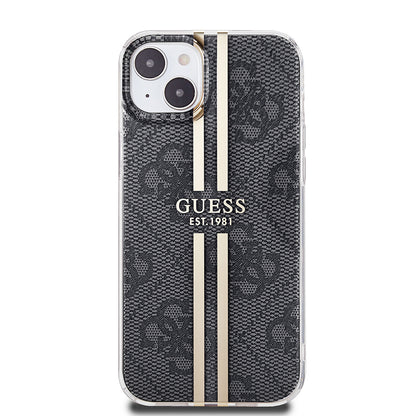 Futrola za Apple iPhone 15 Plus, Guess, IML 4G Gold Stripe, Crna