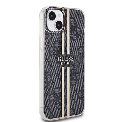 Futrola za Apple iPhone 15 Plus, Guess, IML 4G Gold Stripe, Crna