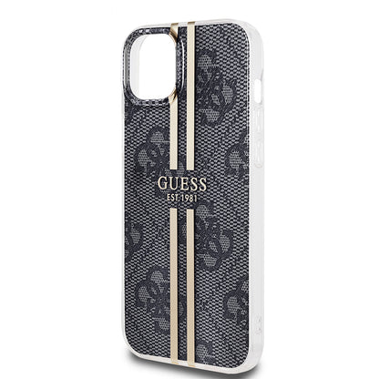 Futrola za Apple iPhone 15 Plus, Guess, IML 4G Gold Stripe, Crna