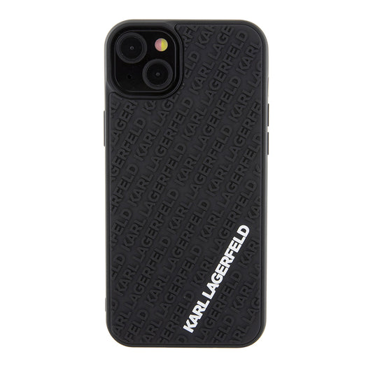 Futrola za Apple iPhone 15 Plus, Karl Lagerfeld, 3D Rubber Multi Logo, Crna
