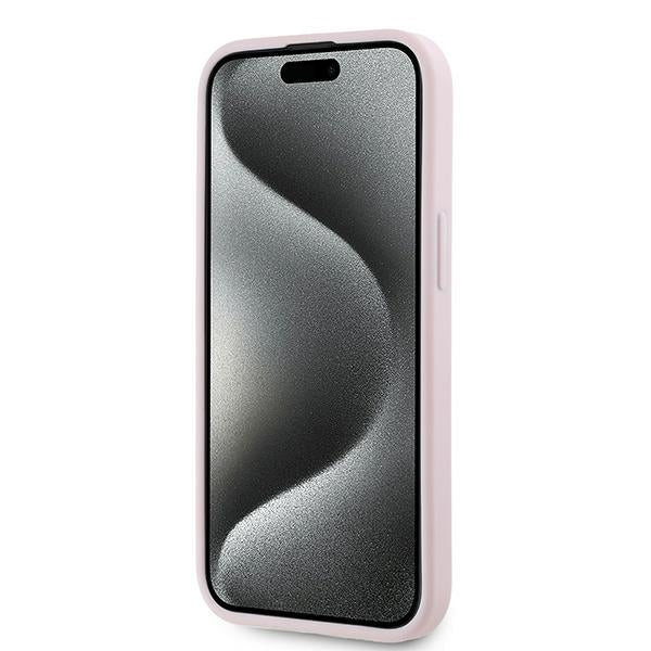 Futrola za Apple iPhone 15 Plus, Karl Lagerfeld, Diagonal Quilted Script, Roza