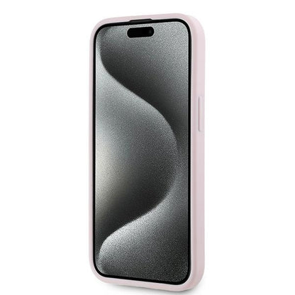 Futrola za Apple iPhone 15 Plus, Karl Lagerfeld, Diagonal Quilted Script, Roza