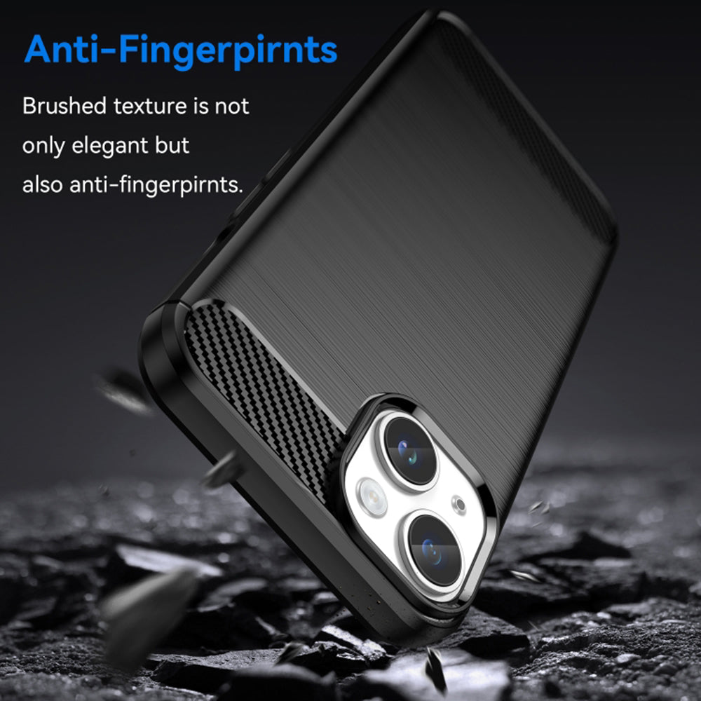 Maska za Apple iPhone 15 Plus, Techsuit, Karbon, Crna