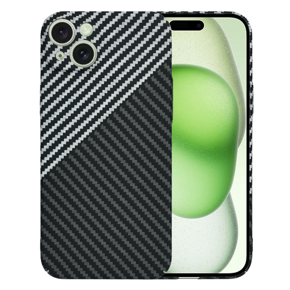 Maska za Apple iPhone 15 Plus, Techsuit, Carbonite FiberShell, Crno Siva