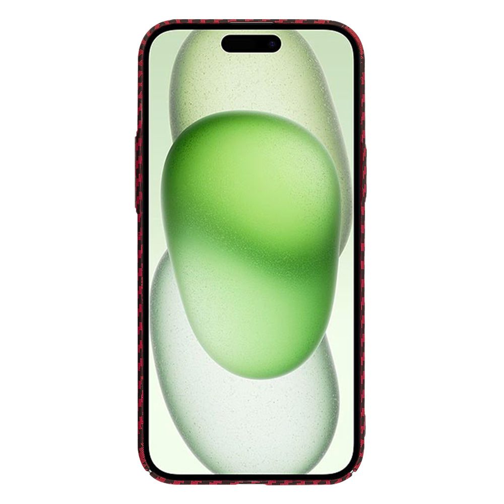Maska za Apple iPhone 15 Plus, Techsuit, Carbonite FiberShell, Crvena