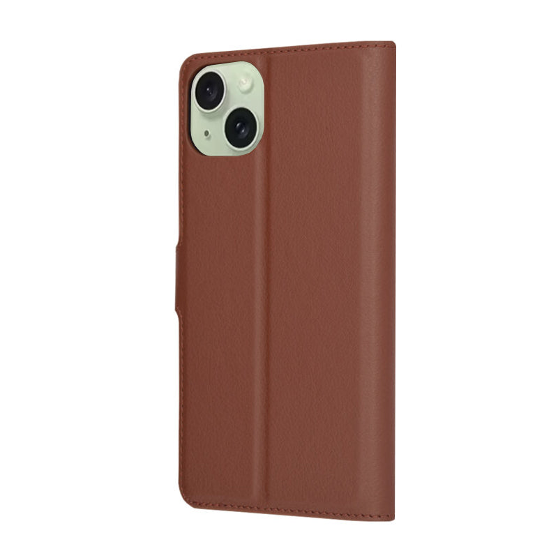 Futrola za Apple iPhone 15 Plus, Techsuit, Leather Folio, Smeđa