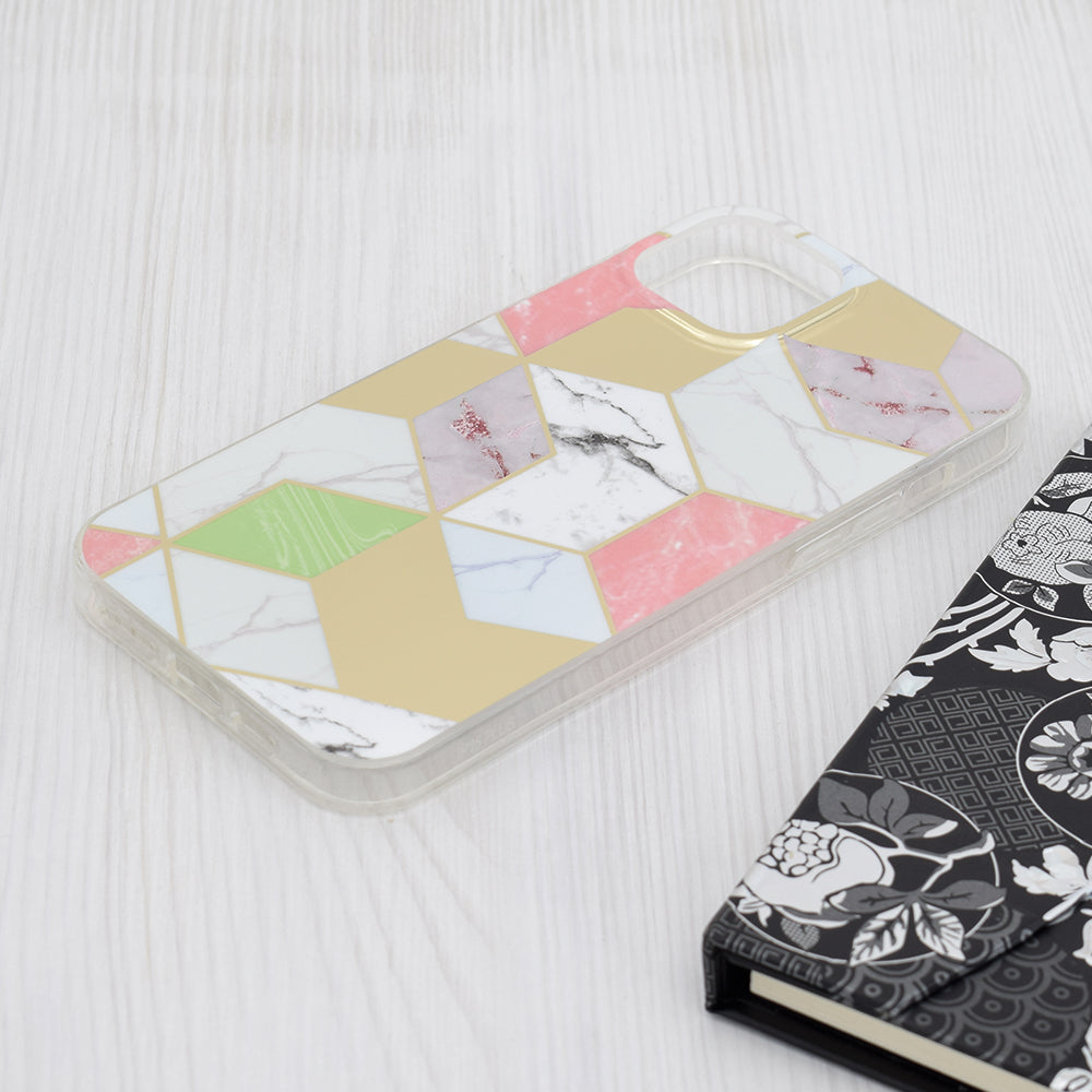 Maska za Apple iPhone 15 Plus, Techsuit, Marble, Ljubičasta