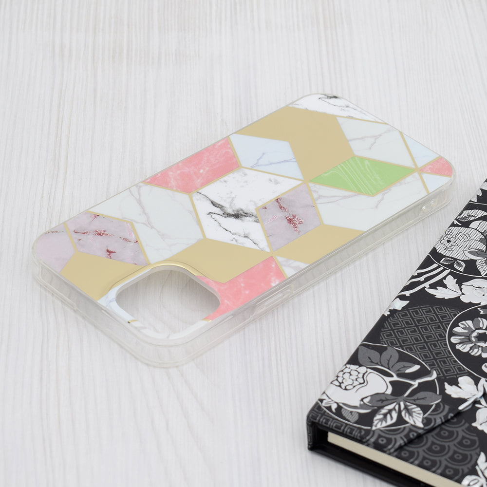 Maska za Apple iPhone 15 Plus, Techsuit, Marble, Ljubičasta