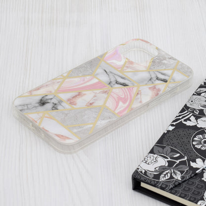 Maska za Apple iPhone 15 Plus, Techsuit, Marble, Roza