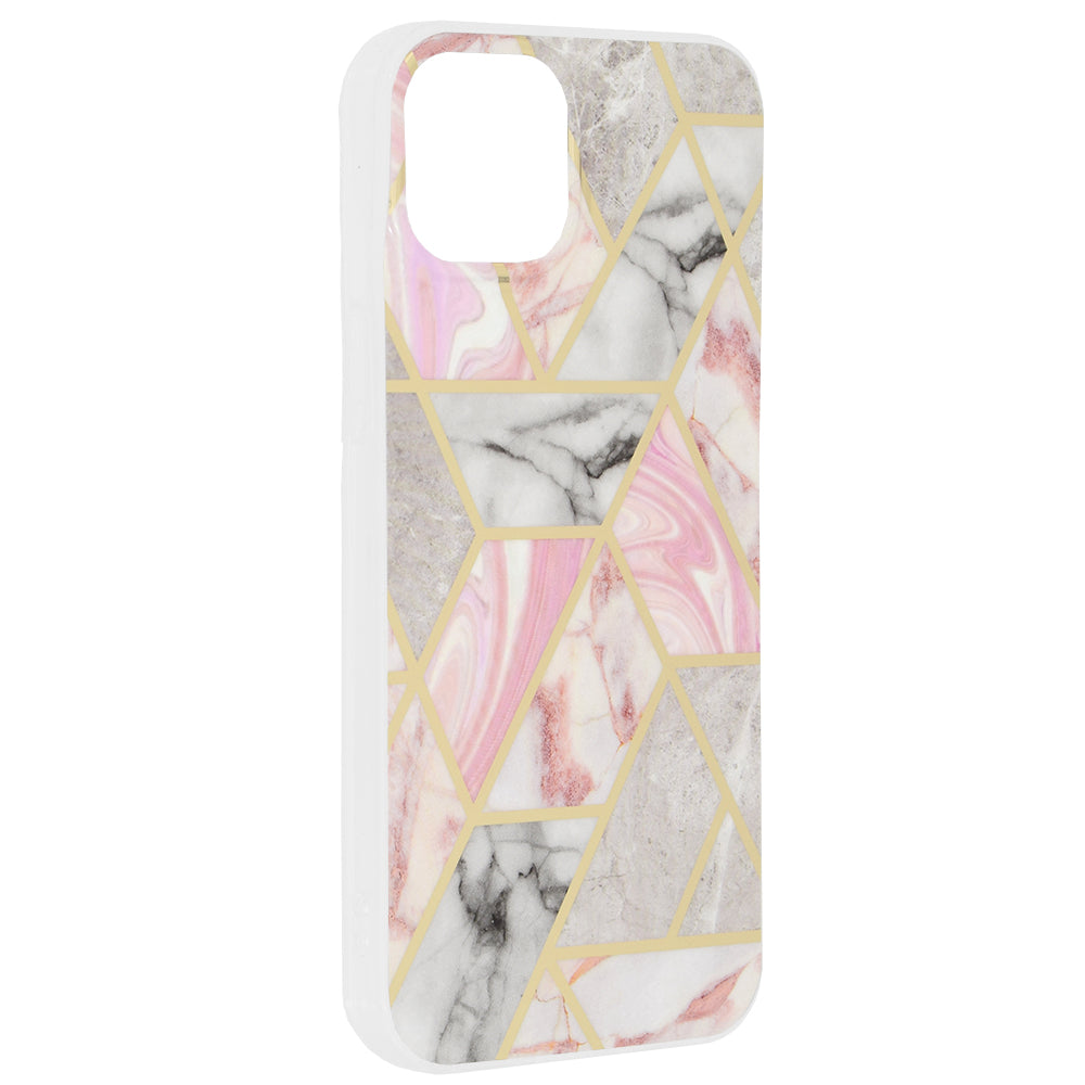Maska za Apple iPhone 15 Plus, Techsuit, Marble, Roza