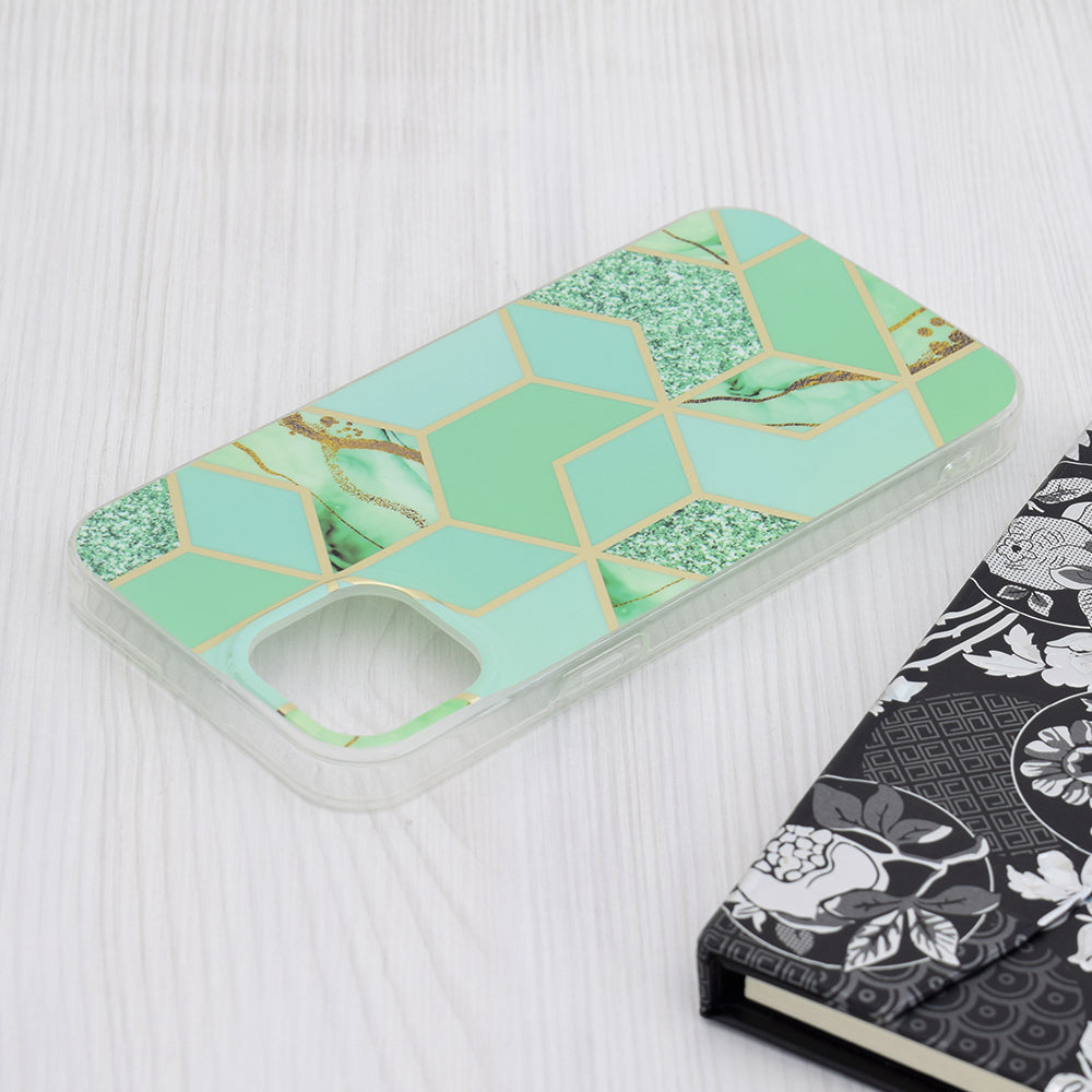 Maska za Apple iPhone 15 Plus, Techsuit, Marble, Zelena
