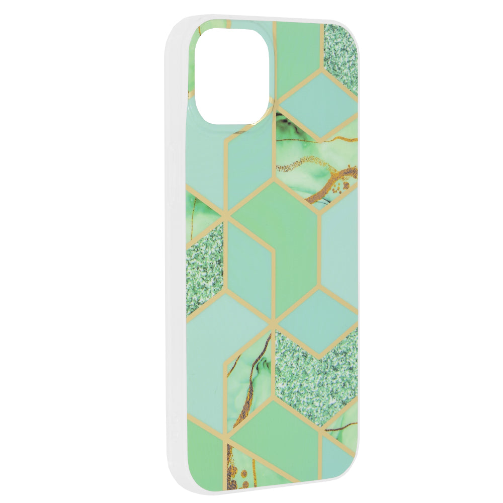 Maska za Apple iPhone 15 Plus, Techsuit, Marble, Zelena