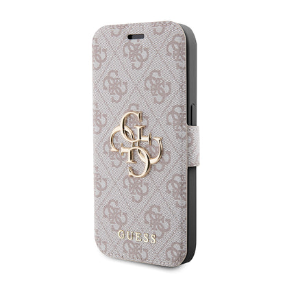 Futrola za Apple iPhone 15 Pro, Guess, 4G Book, Roza