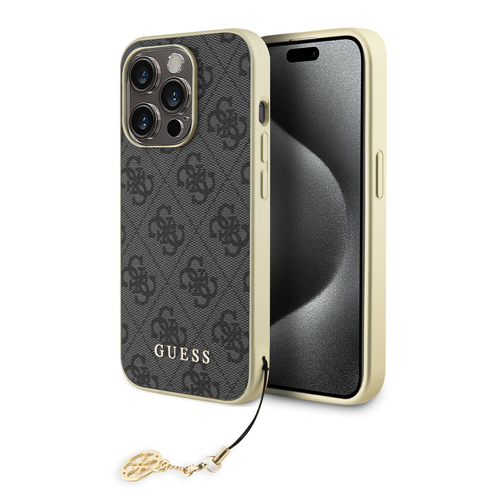 Futrola za Apple iPhone 15 Pro, Guess, 4G Charm, Siva