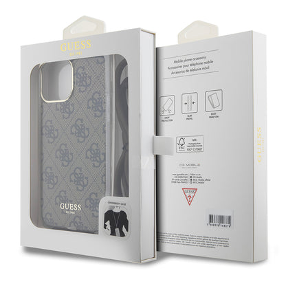 Futrola za Apple iPhone 15 Pro, Guess, Crossbody Cord 4G Print, Smeđa