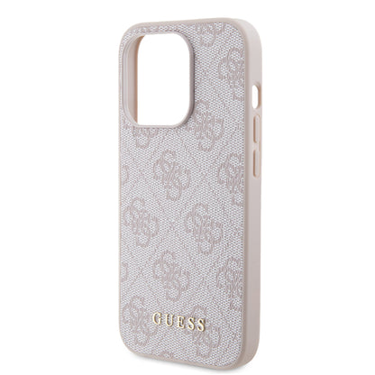 Futrola za Apple iPhone 15 Pro, Guess, 4G Metal Gold Logo, Roza