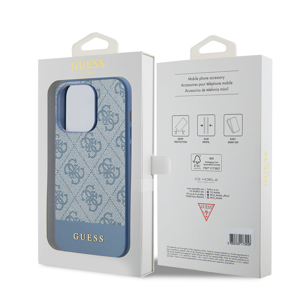 Futrola za Apple iPhone 15 Pro, Guess, 4G Stripe, Plava