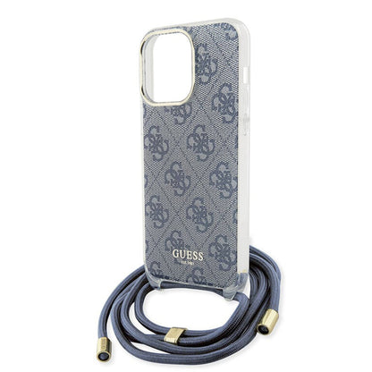 Futrola za Apple iPhone 15 Pro, Guess, Crossbody Cord 4G Print, Plava