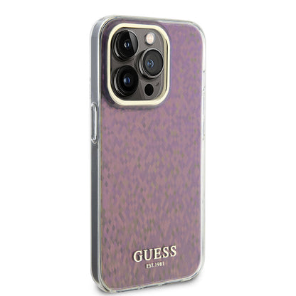 Futrola za Apple iPhone 15 Pro, Guess, IML Faceted Mirror Disco Iridescent, Roza