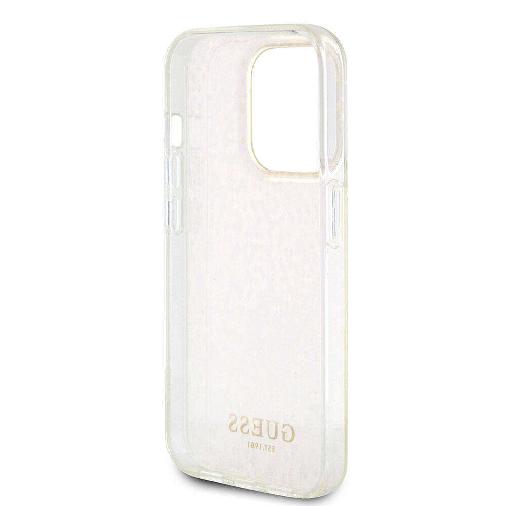 Futrola za Apple iPhone 15 Pro, Guess, IML Faceted Mirror Disco Iridescent, Roza