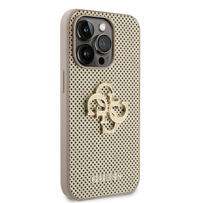 Futrola za Apple iPhone 15 Pro, Guess, Perforated 4G, Zlatna