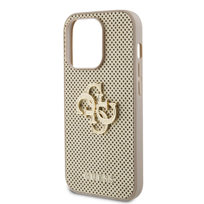 Futrola za Apple iPhone 15 Pro, Guess, Perforated 4G, Zlatna