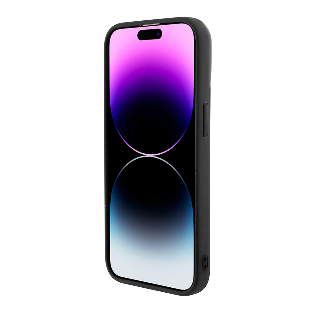 Futrola za Apple iPhone 15 Pro, Guess, PU Square Mirror Script Logo, Crna GUHCP15LPMSDGSK