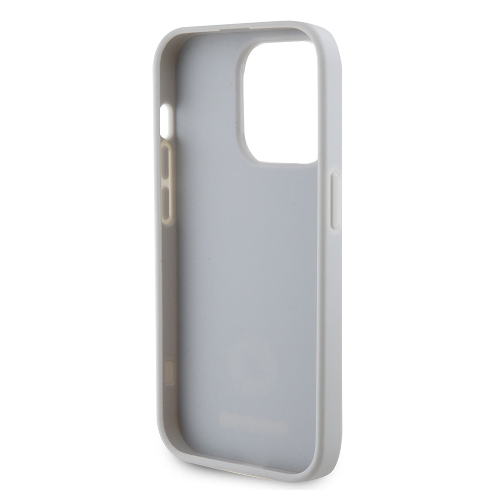 Futrola za Apple iPhone 15 Pro, Guess, Strass Metal Logo, Srebrna