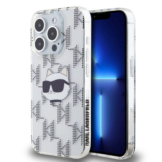 Futrola za Apple iPhone 15 Pro, Karl Lagerfeld, IML Electroplated Choupette Head, Prozirna