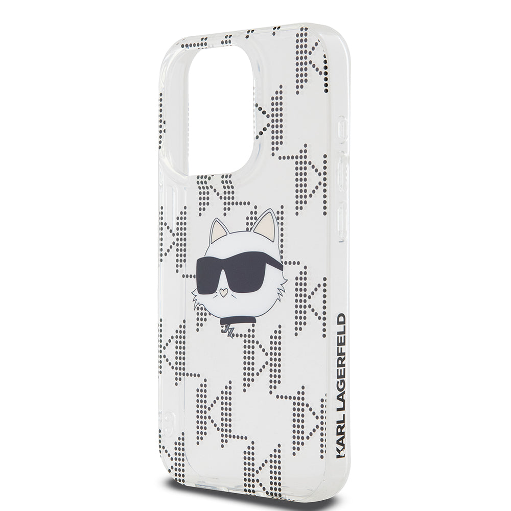 Futrola za Apple iPhone 15 Pro, Karl Lagerfeld, IML Electroplated Choupette Head, Prozirna