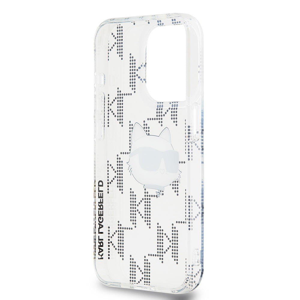 Futrola za Apple iPhone 15 Pro, Karl Lagerfeld, IML Electroplated Choupette Head, Prozirna