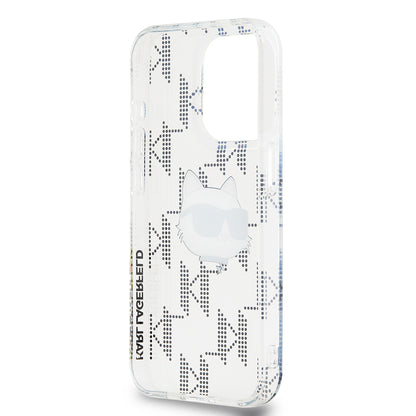 Futrola za Apple iPhone 15 Pro, Karl Lagerfeld, IML Electroplated Choupette Head, Prozirna