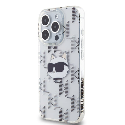 Futrola za Apple iPhone 15 Pro, Karl Lagerfeld, IML Electroplated Choupette Head, Prozirna