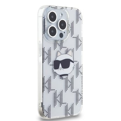 Futrola za Apple iPhone 15 Pro, Karl Lagerfeld, IML Electroplated Choupette Head, Prozirna