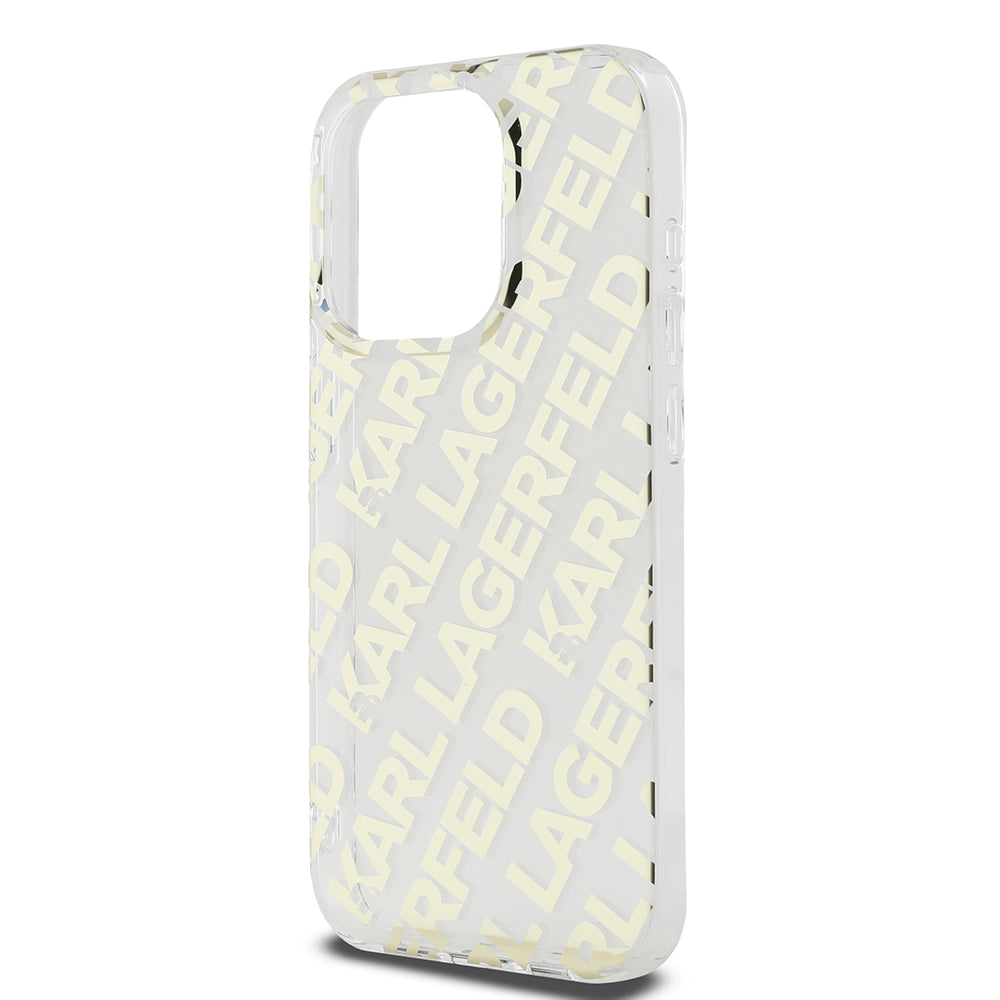 Futrola za Apple iPhone 15 Pro, Karl Lagerfeld, IML Electroplated Repeated Logo, Zlatna