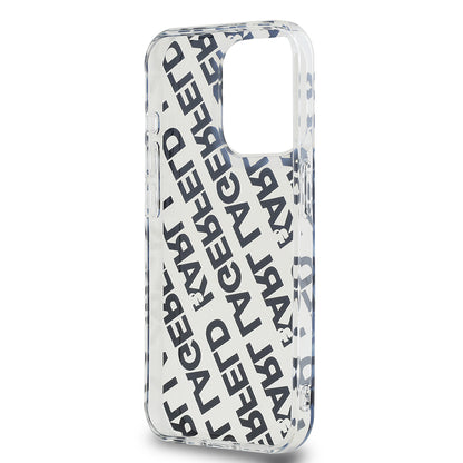 Futrola za Apple iPhone 15 Pro, Karl Lagerfeld, IML Electroplated Repeated Logo, Zlatna