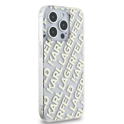 Futrola za Apple iPhone 15 Pro, Karl Lagerfeld, IML Electroplated Repeated Logo, Zlatna
