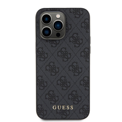 Futrola za Apple iPhone 15 Pro Max, Guess, 4G Metal Gold Logo, Siva
