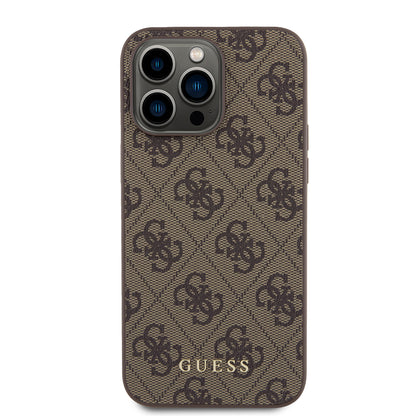 Futrola za Apple iPhone 15 Pro Max, Guess, 4G Metal Gold Logo, Smeđa