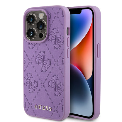 Futrola za Apple iPhone 15 Pro Max, Guess, 4G Stamped, Svijetlo Ljubičasta
