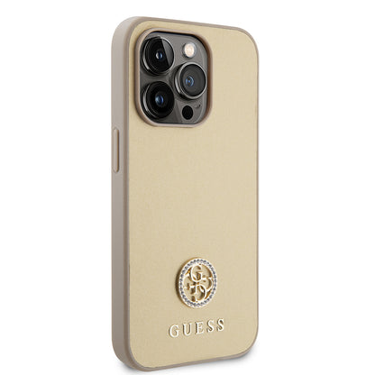 Futrola za Apple iPhone 15 Pro Max, Guess, 4G Strass Metal Logo, Zlatna